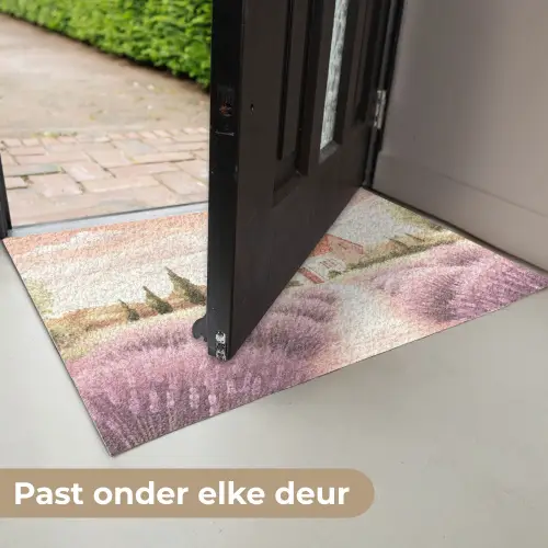 Lavendelveld - Huis - Paars Deurmat klein -USP_NL