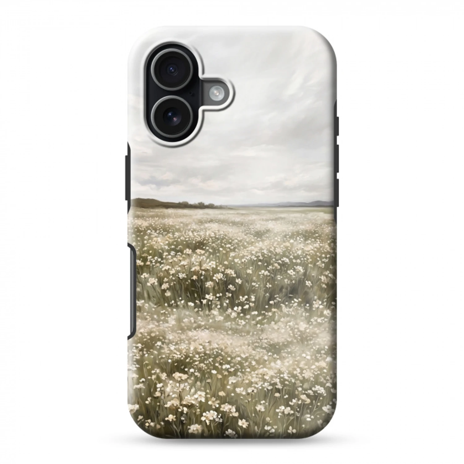 Illustratie - Landschap - Wit Toughcase MagSafe Apple iPhone 17 klein -3d