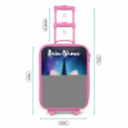 Eenhoorn - Sterren - Blauw Kinderkoffer - Roze klein -productfoto_formaten