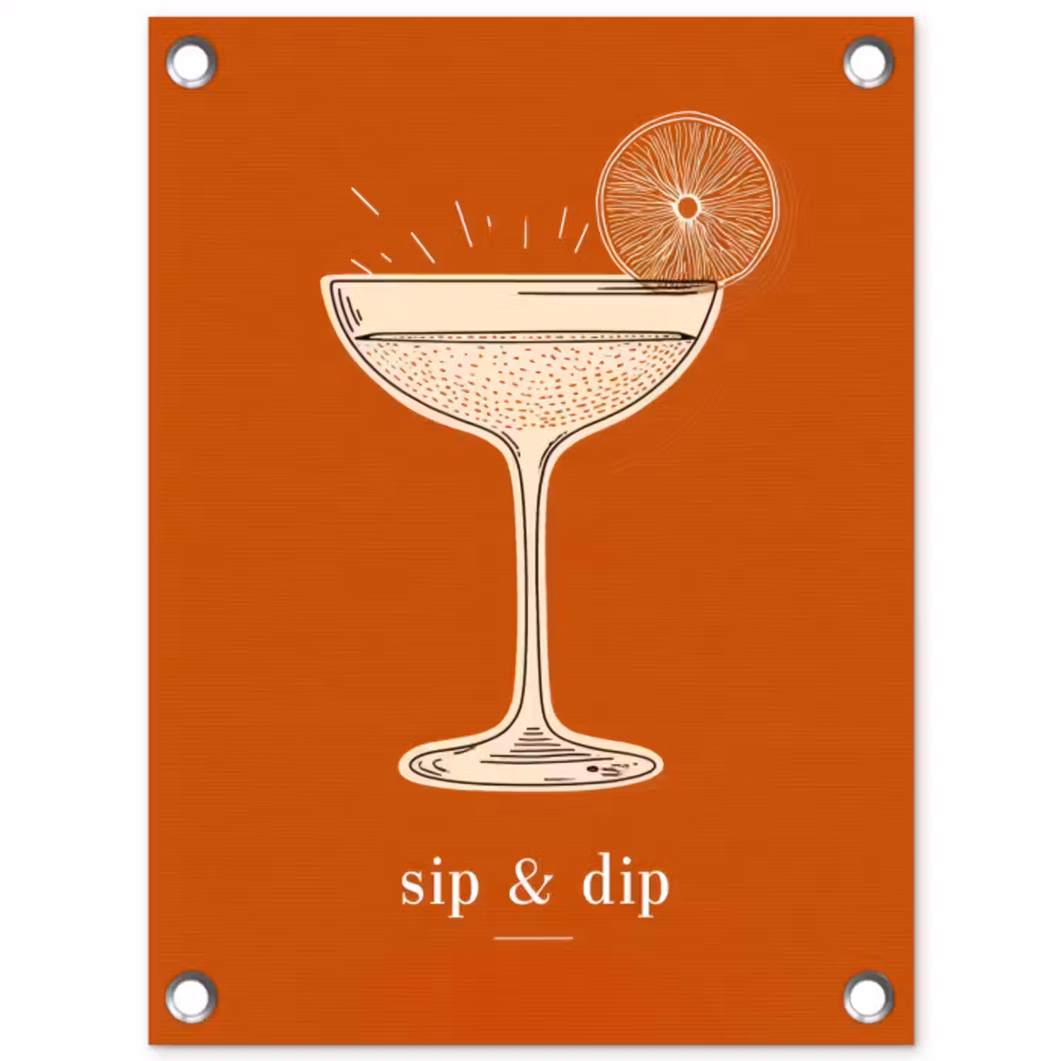 Garden Poster - Cocktail - Orange - Summer - Quote