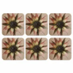 Droogbloem - Protea - Vintage - Beige - Rustiek onderzetter kurk middel -3d