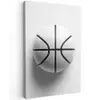 Basketbal - Wit - Schaduw - Lijnen Tuinposter op houten frame 2 cm dik klein -3d