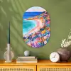 Bloemenweide - Zee - Zomers Wandcirkel Ovaal Forex klein -sfeer2