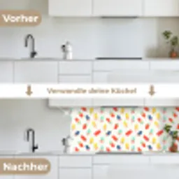 IJsjes - Speels - Kleurrijk keuken achterwand 2 middel 871 -voor-na_DE