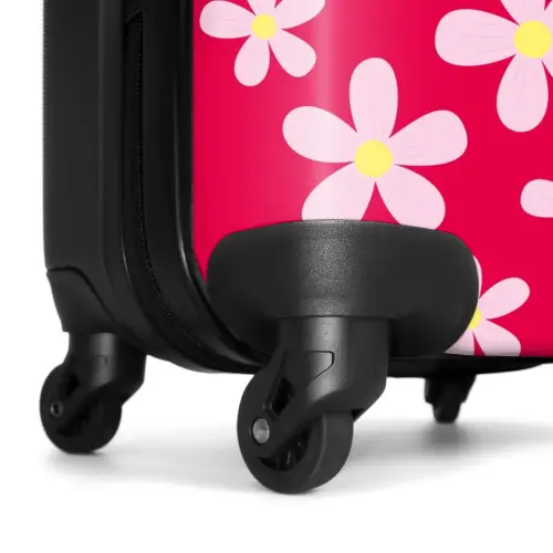 Madeliefjesmania hotpink Koffer - NBS - Handbagage middel -wiel