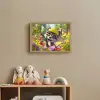 Wasbeer  - Natuur - Bloemen - Bouwhelm Light Box met batterij (Wandlamp kind) middel -sfeer2_kind