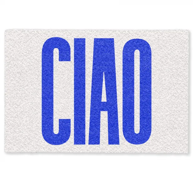 Deurmat - Ciao - Hoofdletters - Blauw - Minimalistisch