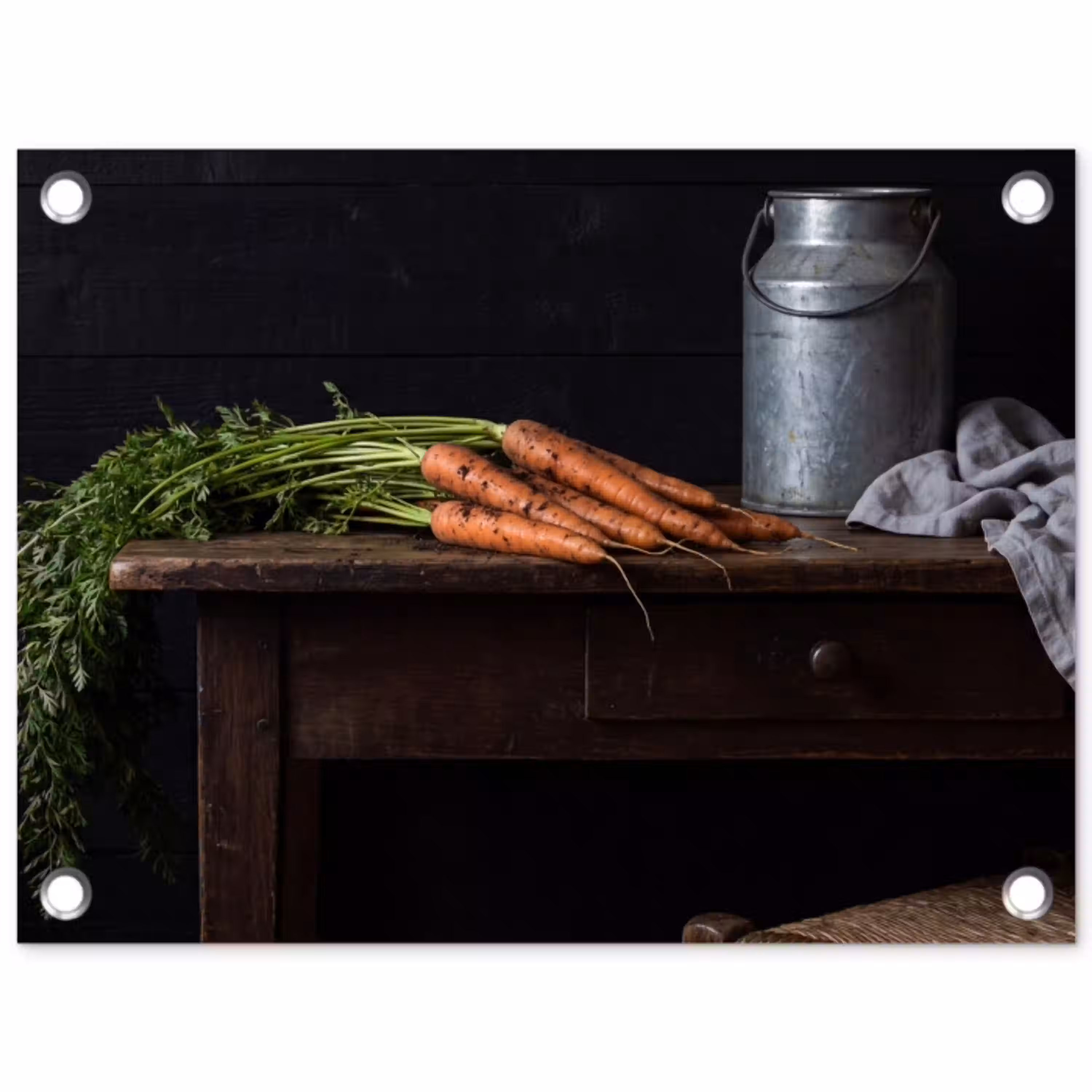 Groenten - Rustiek - Stilleven tuinposter los doek klein -3d