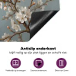 Botanisch - Stilleven - Blauw Inductie beschermer vinyl 3mm middel -zzzzzzz-cc-onderkant
