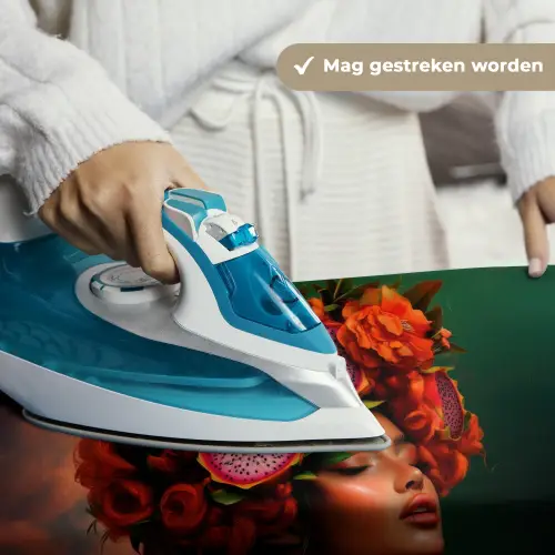 Vrouw - Drankenfruit - Rozen Wandkleed katoen klein -sfeer9