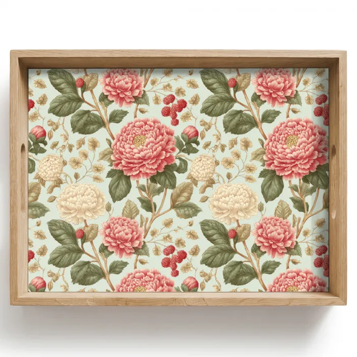 Klassiek - Botanisch - Veelkleurig Dienblad Rechthoek middel 911 -z3d_shopping