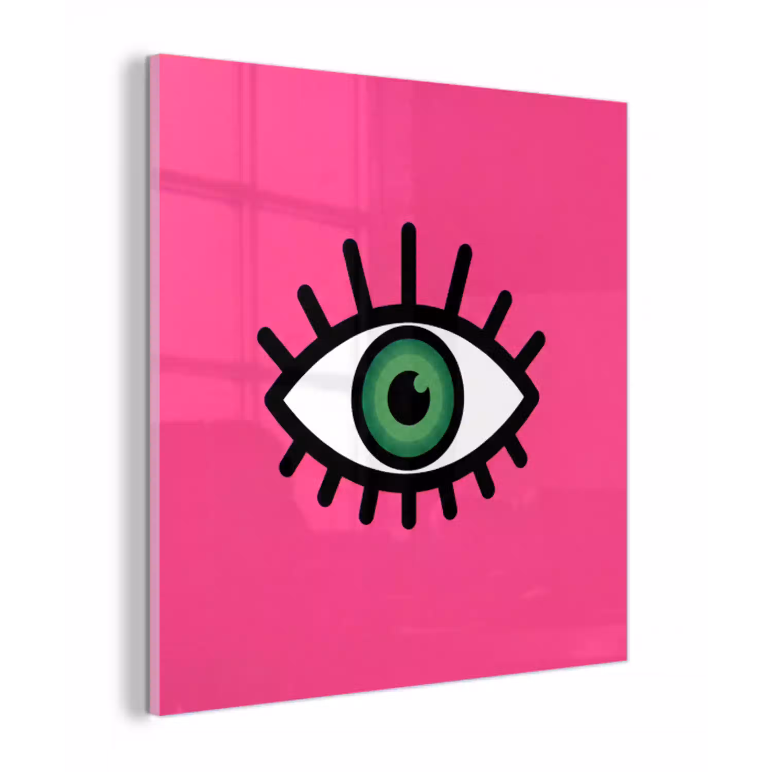 Minimalistisch - Oog - Roze plexiglas 5mm klein -z3d