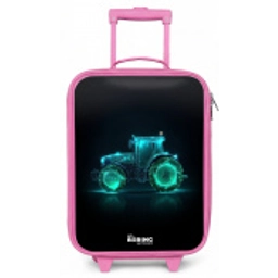 Neontractor op zwarte ondergrond Kinderkoffer - Roze klein -zz3dotto