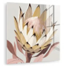 Protea - Bloem - Botanisch - Beige plexiglas 5mm klein -zzzproduct_nieuw