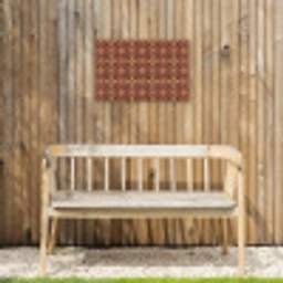 Retro - Bloemen - Bruin Tuinposter op houten frame 2 cm dik klein 845 -sfeer4