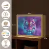 Tijger - Kleurrijk - Rook - Dieren Light Box met batterij (Wandlamp kind) middel -USP_websiteoverzichtNL
