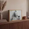 Vrouw - Masker - Wijn - Sigaret Light Box met batterij (Wandlamp) middel -sfeer2