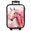 Pastel roze paard Kinderkoffer - Zwart klein -zzz_website3d