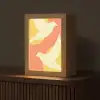 Vogels - Cirkels - Geel Light Box met kabel (Tafellamp) klein -z3d_website