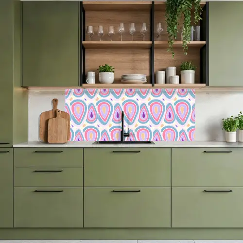 Patroon - Agaat - Retro - Paars keuken achterwand 2 middel 871 -sfeer3