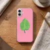 Illustratie - Blad - Minimalistisch - Groen Apple iPhone 16 Plus klein -sfeer1