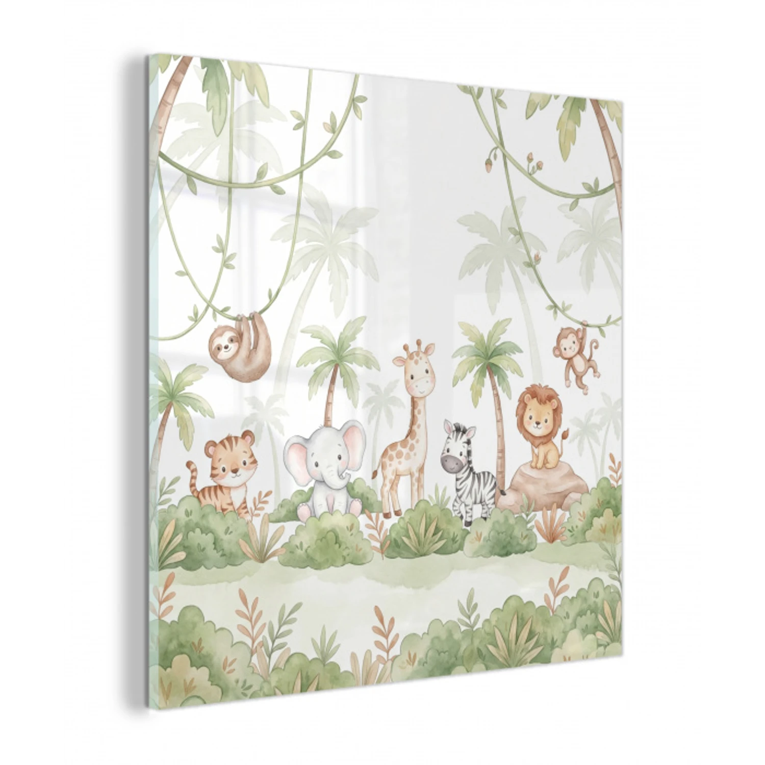 Dieren - Jungle - Pastel plexiglas 5mm klein -z3d