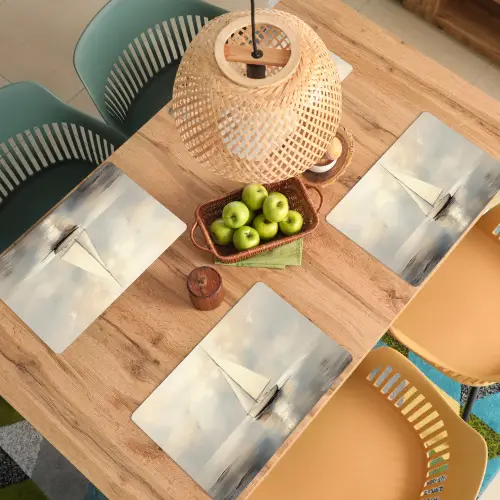 Zeilschip - Zee - Bewolkt Placemat vinyl groot -zzsfeer5_Kitchenyeah-website