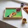Whisky - Glas - Hand - Groen Dienblad Rechthoek middel -sfeer2