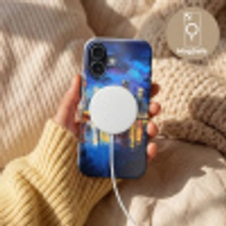 Skyline Toronto - Modern - Stadslicht - Blauw Toughcase MagSafe Apple iPhone 17 klein -USP_MagsafeV