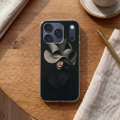 Zwarte - Hoed - Vrouw Telefoonhoesje iPhone 17 Pro klein -sfeer1