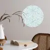 Patronen - Abstract - Driehoek - Geometrie Wandcirkel behangsticker klein 186 -sfeer3