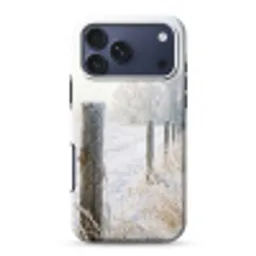 Hek - Sneeuw - Mist - Platteland - Nostalgisch Toughcase MagSafe Apple iPhone 17 Pro Max klein -3d