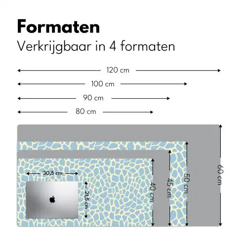 Giraf - Modern - Blauw Muismat XXL klein 681 -sfeer5
