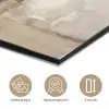 Moderne kunst - Abstract - Beige aluminium wit klein -closeup_NL