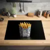 Friet - Porselein - Delfts blauw - Eten Inductie beschermer vinyl 3mm klein -sfeer5