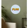 Fijn - Geel - Oranje Wandcirkel behangsticker klein -sfeer2