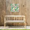 Bladeren - Flamingo - Bloemen - Jungle Tuinposter op houten frame 2 cm dik klein -sfeer4