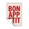 Blokletters - Rood - Kartelrand Muursticker klein -3d