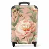 Vintage bloemen - Pioenrozen zachtroze NBS - Handbagage koffer - Kinderen Unisex middel -productfoto_recht