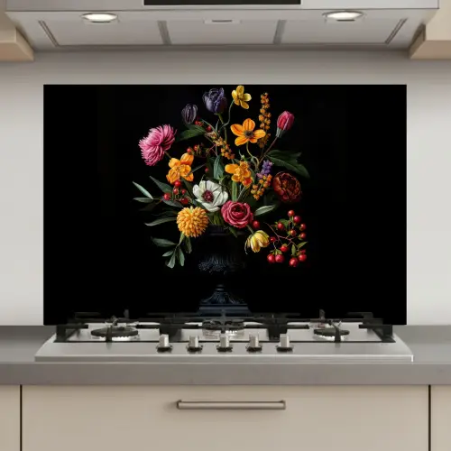 Sierlijk - Boeket - Bladeren keuken achterwand spatscherm klein -3d_website