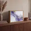 Paars - Modern - Marmer - Abstract Light Box met batterij (Wandlamp) middel -sfeer2