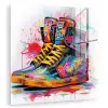 Schoenen - Graffiti - Wit - Kleuren plexiglas 5mm klein -zzzproduct_nieuw