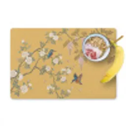 IJsvogels - Bloesem - Geel Placemat vinyl groot -zzzproduct_Kitchenyeah-website