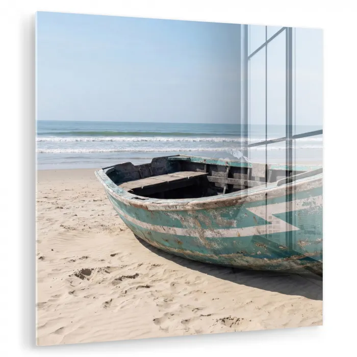 Boot - Zandstrand - Zee plexiglas 5mm klein -zzzproduct_nieuw