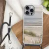 Zandstrand - Bewolkt - Duinen Hoesje iPhone 16 Pro Max met koord klein -sfeer4