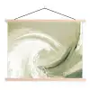 Abstract - Penseelstreken - Golven - Groen textielposter latten blank klein -3d