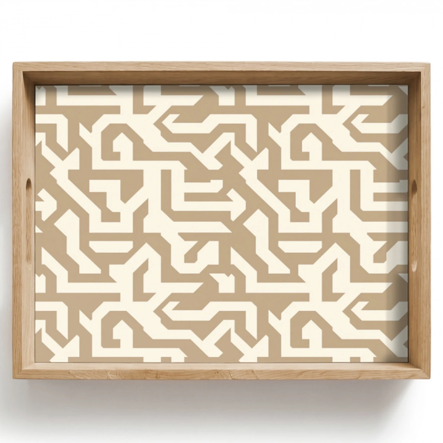 Modern - Abstract - Beige Dienblad Rechthoek middel 911 -z3d_shopping