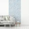Zebra - Motief - Blauw - Wit fotobehang vinyl groot 64 -woonkamer