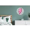 Bliksem - Roze - Stippen Wandcirkel aluminium klein -slaapkamer