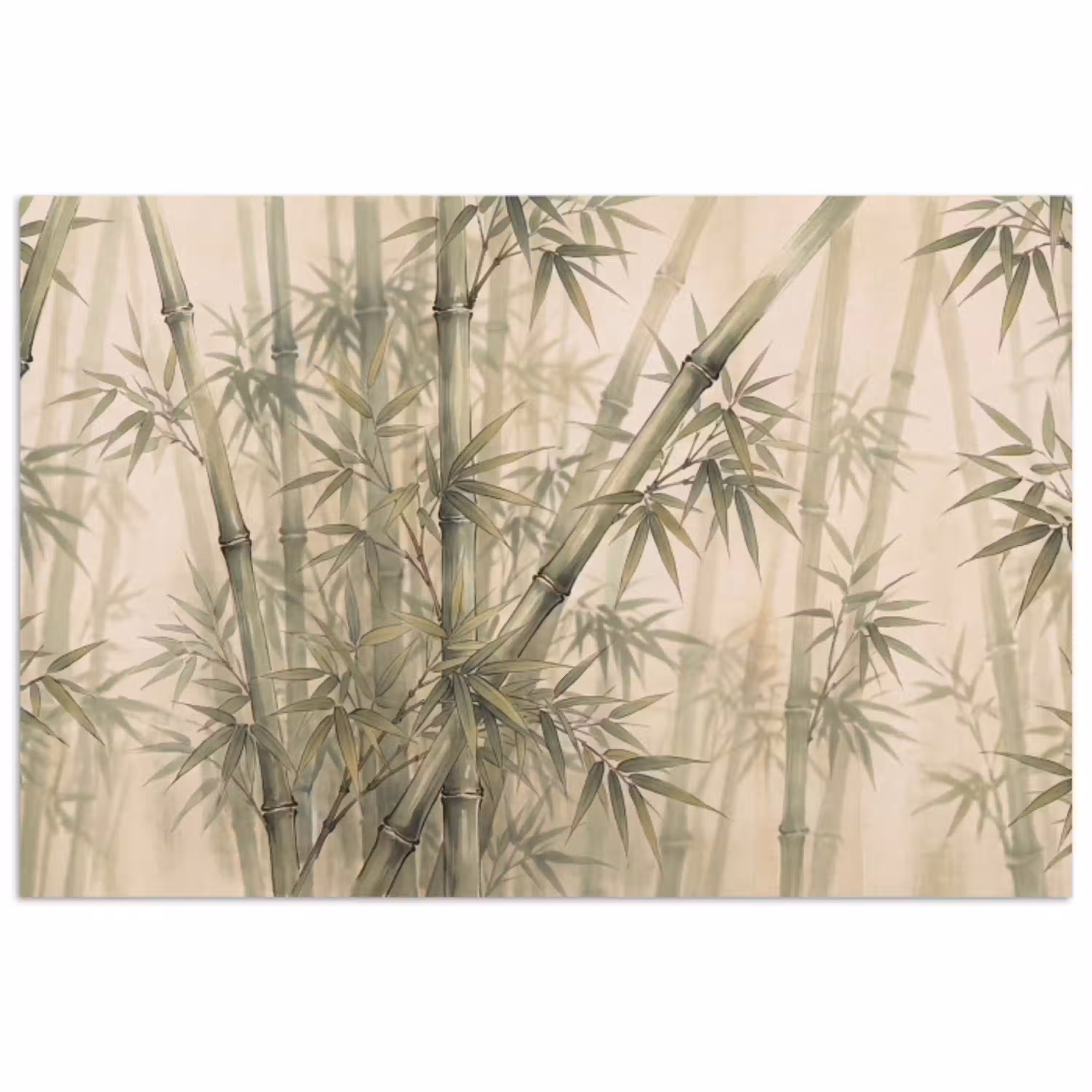 Bamboe - Bladeren - Aziatisch - Groen - Natuur poster papier klein -3d